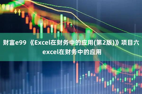 财富e99 《Excel在财务中的应用(第2版)》项目六 excel在财务中的应用